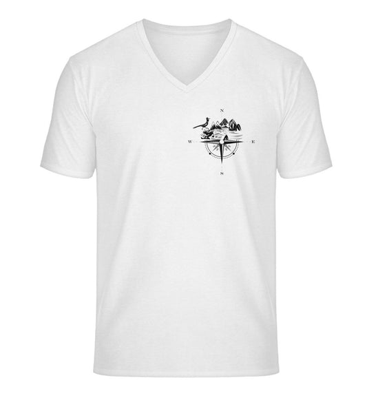Compass  - Organic V-Neck Shirt